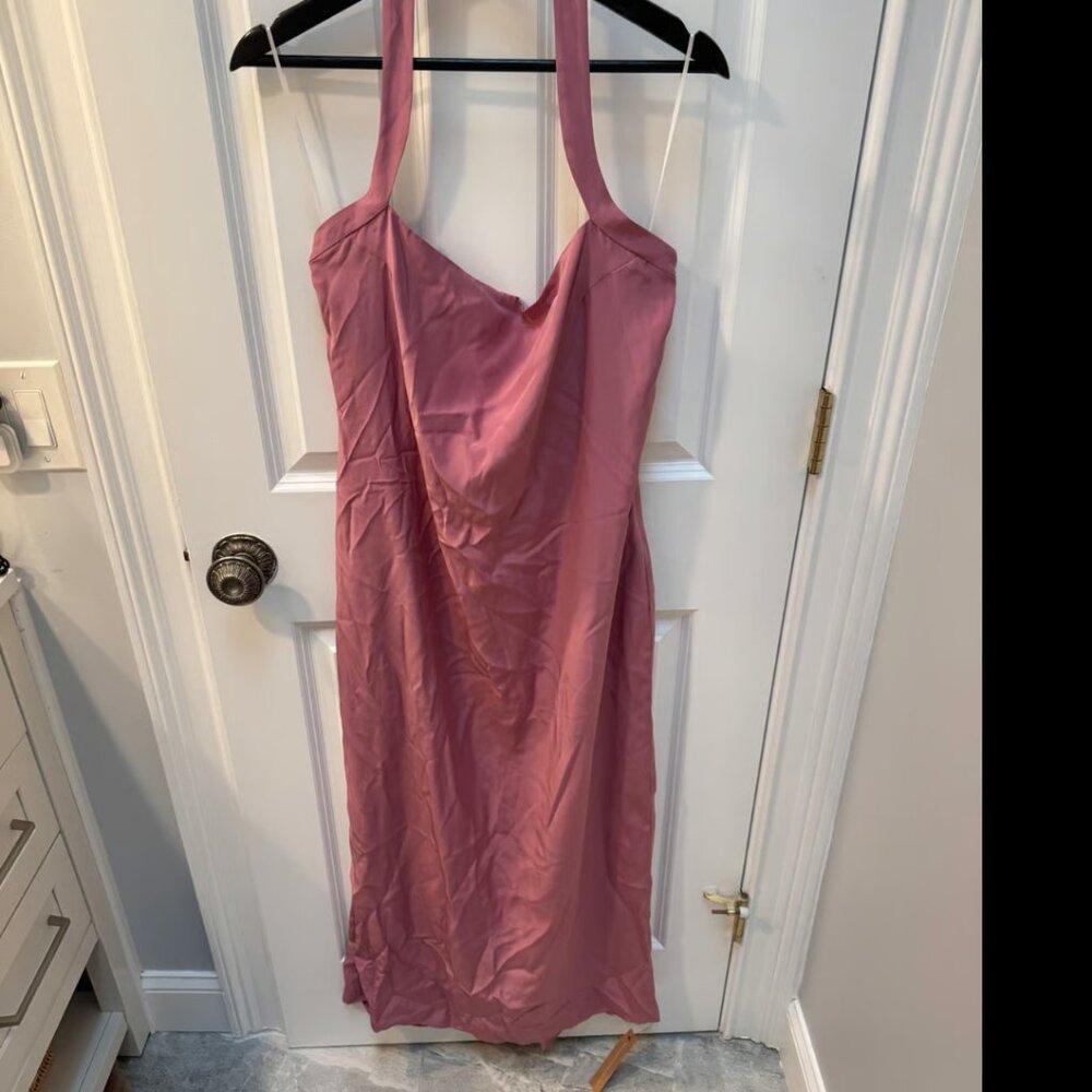 Reformation Dress Alli Silk Dress Sugar Plum Size 10 - Picture 6 of 7